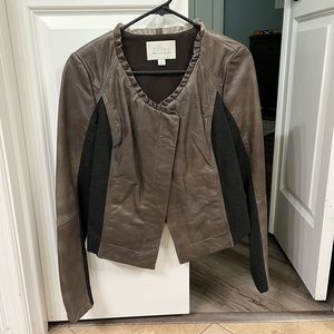 Hinge leather jacket